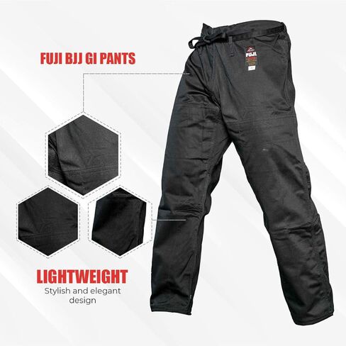FUJI GI Pants – Adult Brazillian Jiu-Jitsu Pants with Flat Drawstrings - Long-Lasting BJJ and Gi Pants for Training & Competition, Blue, Size A0 in Saudi Arabia