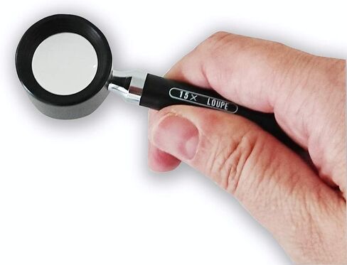 Shinwa Rules Magnifier High Magnification with Handle, Black in Kuwait