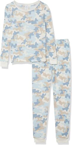 Splendid Big kid Girls' Thermal Jogger Pant Pajama 2 Piece Set, Soft Leopard, 10 in Saudi Arabia