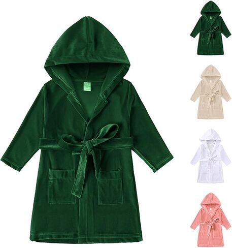 𝐑obes for Kids Cute Warm Kids 𝐑obes for Boys Indoor Flannel Towel Unisex Solid Kids 𝐑obes Toddler in Saudi Arabia