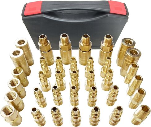 1/4" Air Hose Fittings, 36 pcs Quick Connect Air Compressor Accessories Kit, Air Compressor Fittings with A Sturdy Storage Case, 300 PSI in Saudi Arabia