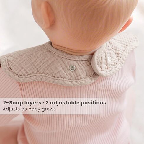 Konssy 8-Pack Muslin Baby Bibs for Teething and Drooling in Saudi Arabia