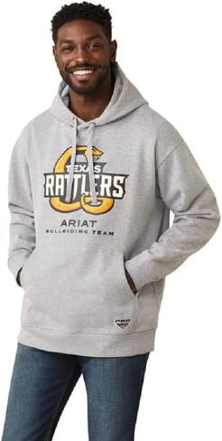 Ariat Men's Rattlers Snake Hoodie, Heather Gray in Saudi Arabia