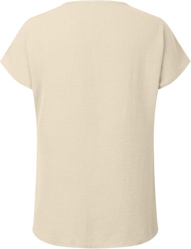 Womens Tops Summer Dressy Casual Shirts Short Sleeve V Neck Blouses Business Work Tshirts Long Sleeve Dress Shirt in Saudi Arabia