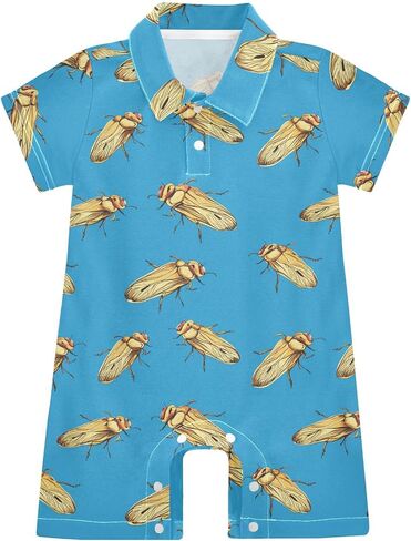Cotton Baby Boy Clothes Polo Neck Short Leg Baby Boys Outfits for Summer in Kuwait