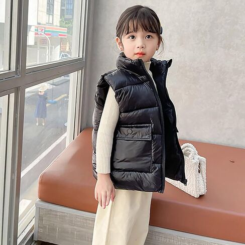 Kids Puffer Vest Lightweight Waterproof Sleeveless Jacket Zip up Outwear for Toddler Baby Boy Girl Winter Outwear in Saudi Arabia