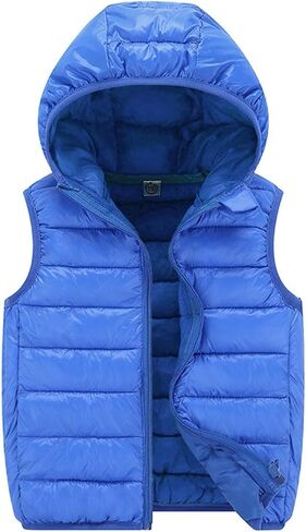 Child Kids Toddler Baby Boys Girls Sleeveless Winter Solid Coats Hooded Jacket Vest Outer Boys Long Sleeve Shirts in Kuwait