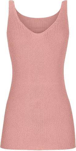 Women's Scoop Neck Tank Tops Sleeveless Sweater Vest Summer Causal Loose Fit Hollow Out Crochet Knitted Cami Top in Saudi Arabia