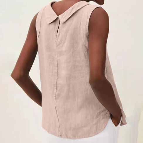 Womens Tank Tops Loose Fit Casual Round Neck Trendy Sleeveless Shirts Summer Tops Fashion Oversized Clothes Outfits in Saudi Arabia