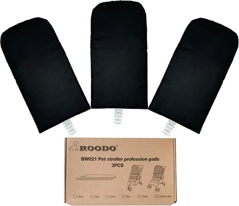 ROODO Original Replaceable Pet Stroller Pad for Exclusive Use Easy to Clean,Set of 3 pc(Black) in Saudi Arabia