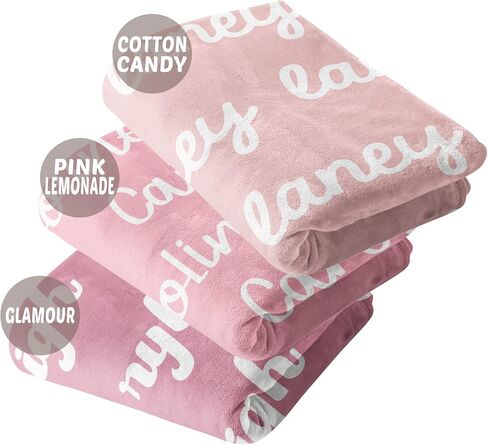 Ships Next Day- Blue Personalized Baby Blankets for Boys with Name - Printed in America - Personalized Custom Baby Blanket - Customized Baby Girl Blankets in Saudi Arabia