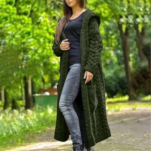 SHAOBGE Sweater Formal Coat Solid Solid Sweater Winter Long Knitted Pocket Loose Women Light Sweaters for Women Open in Saudi Arabia