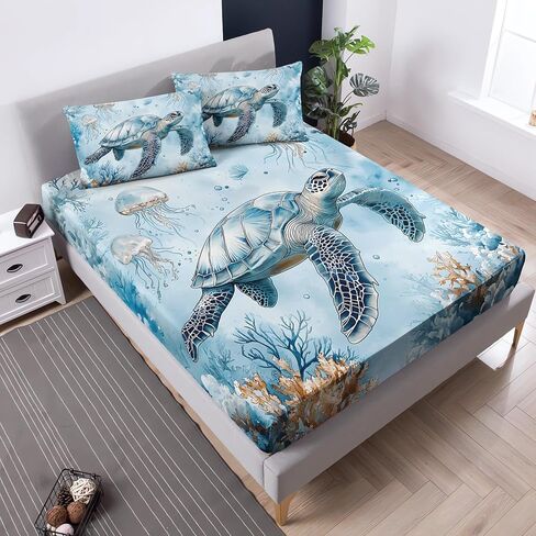 Cartoon Unicorn Bedding Twin Size for Toddler Girls Room Decor,Lavender Flash Kids Fitted Sheet Sets,1 Fitted Sheet+2 Pillowcases. in Kuwait