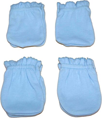 4 Pairs Cotton Newborn Baby/Infant No Scratch Mittens Gloves (Yellow) in Saudi Arabia