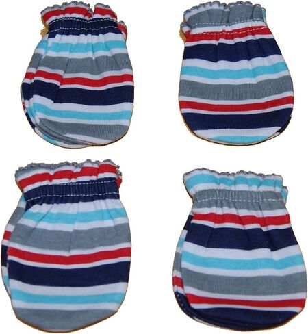 4 Pairs Cotton Newborn Baby/Infant No Scratch Mittens Gloves (Yellow) in Saudi Arabia