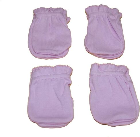 4 Pairs Cotton Newborn Baby/Infant No Scratch Mittens Gloves (Yellow) in Saudi Arabia