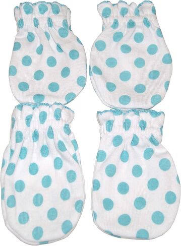 4 Pairs Cotton Newborn Baby/Infant No Scratch Mittens Gloves (Yellow) in Saudi Arabia