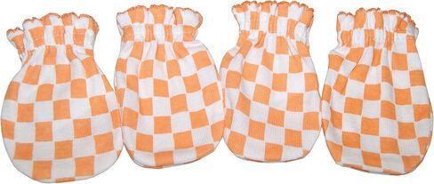 4 Pairs Cotton Newborn Baby/Infant No Scratch Mittens Gloves (Yellow) in Saudi Arabia