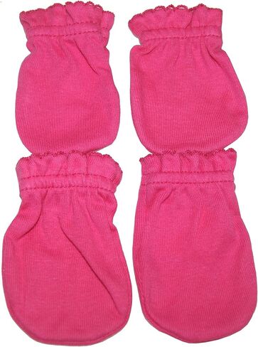 4 Pairs Cotton Newborn Baby/Infant No Scratch Mittens Gloves (Yellow) in Saudi Arabia