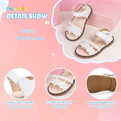 Toddler Girls Sandals Little Girl Summer Flat Sandal Baby Open Toe Outdoor Beach Holiday Dress Shoes in Saudi Arabia