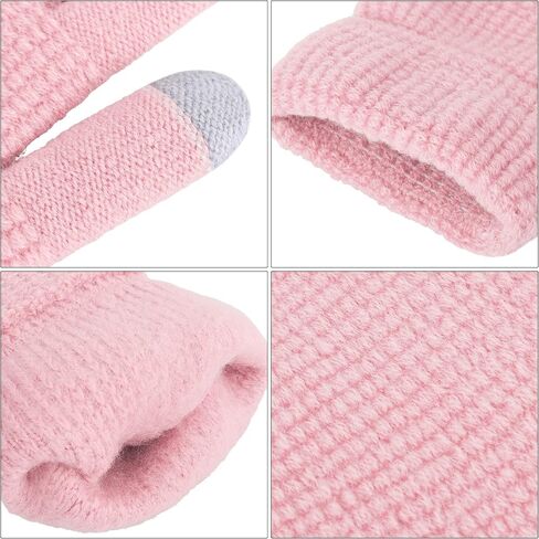 URATOT Winter Knitted Warm Set Infinity Scarf and Hat Touch Screen Gloves for Men and Women in Saudi Arabia