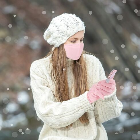 URATOT Winter Knitted Warm Set Infinity Scarf and Hat Touch Screen Gloves for Men and Women in Saudi Arabia