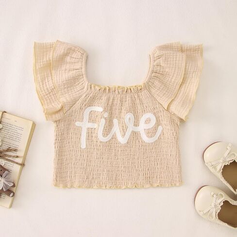 Kekemi Toddler Girl Girl Outfits 2nd 3rd 4th 5th السادس السابع من القميص التطريز B-Day Tutu Skirt مجموعة Smash Smash Outfit in Kuwait