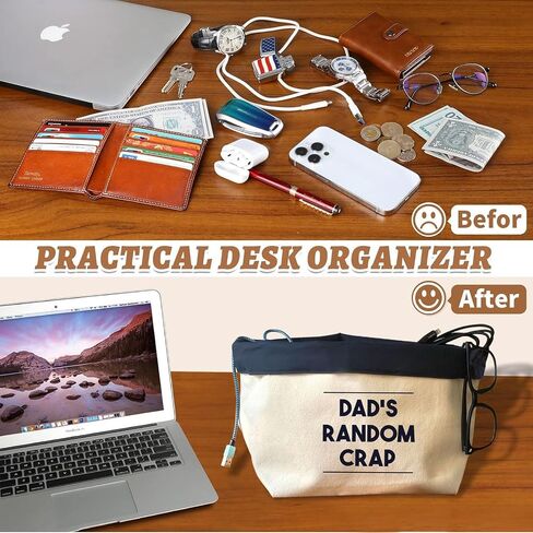 Dad's Random Crap Storage Organiser, Father's day gift, Dad gift, Men's christmas gift, gift for dad, first fathers day, Tote Bag Organizer in Saudi Arabia