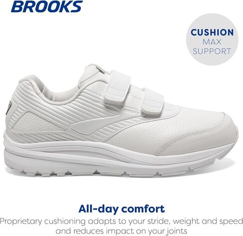 Brooks Addiction Walker V-Strap 2 Women's Walking Shoe - White/White - 7.5 in Saudi Arabia