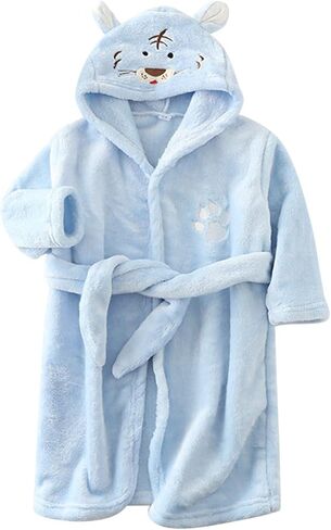 Toddler Flannel 𝐒leepwear Cartoon Hooded Bathrobes Boys 𝐏ajamas Warm Girls Baby Kids Boys 𝐏ajamas in Saudi Arabia