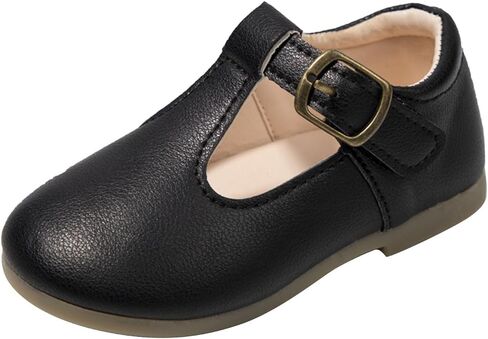 Toddler Little Girls Mary Jane Dress Shoes School Oxford for Girls Flat𝐬 Wedding Part𝐲 T-Strap Uniform Shoes in Saudi Arabia