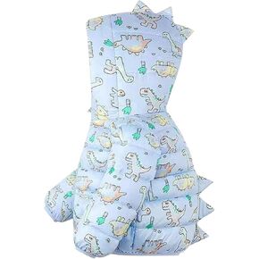 Toddler Baby Dinosaur Hooded Down Coat Cute Print Infant Windproof Padded Zip Outerwear Winter Kids Warm Comfy Jacket
