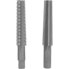 2pcs HSS MT2 Taper Reamer Set | Fine/Rough Cutting for Uniform Drilling | High Speed Steel Cutter for Casting/Handicraft Processing | 1.5x12.5cm Straight Shank
