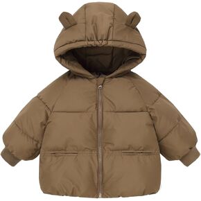 Toddler Baby Boys Girls Winter Jacket Teddy Coats Thick Warm Bear Ears Hooded Puffer Down Jacket Outwear for Jacket Boys