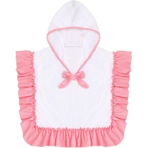 Toddler Kids Girls Swim Cover-up Towel Poncho Baby Girl Swimsuit Bathing Wrapper for Beach Pool Bath