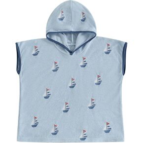 woshilaocai Toddler Baby Swimsuit Coverups Boy Girl Embroidery Hooded Beach Cover-up for Kids