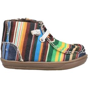 ROPER Infant Cowbabies Tommie Striped Canvas Mocasin