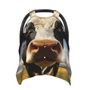 Prairie Cow Baby Car Car Cover ، وغطاء متعدد الأغطية للرضاعة الطبيعية للتمريض ، أغطية الرضاعة الطبيعية للأم لليس