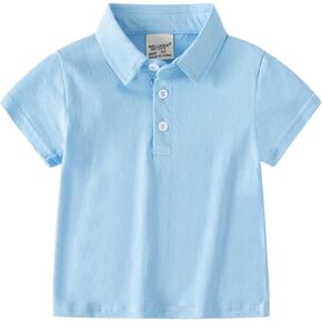 Toddler Boys Classic Short Sleeve Polo Shirt Cute Clothes for Girls Baby Summer Solid Color Dress Girls Baby Clothes
