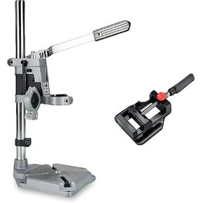 Drill Press Stand with Bench Clamp, Portable Adjustable Benchtop Single Hole Table Repair Tool Electric Drill Press Adapter Bench Clamp Tools for Hand Drill Workstation