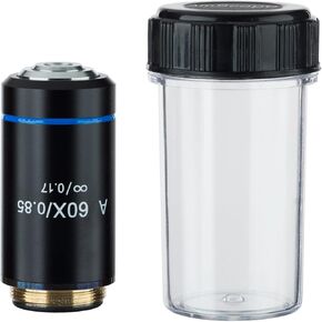 AmScope A60X-INF-B 60X Infinity Achromatic Microscope Objective with Black Finish