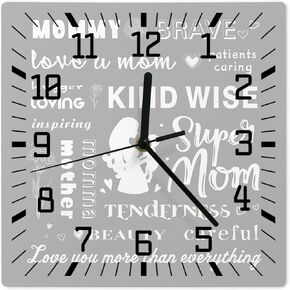 حائط clockcarnation زهرة الأم بطارية الطفل تعمل على الساعات الصامتة