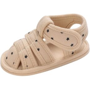 Baby Infant Boy Girl Closed Toe Sandals Newborn Non-Slip Soft Sole Sandals Summer Outdoor Casual First Walking Shoes