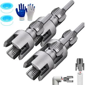 أداة قطع مؤشر ترابط الأنابيب ، أدوات خيوط أنابيب PVC المتوافقة مع الحفر الكهربائية ، أداة خيط الأنابيب الداخلية والخارجية المتكاملة ، أدوات صانع مؤشرات الترابط PVC للحفر الكهربائية ، 1/2 "3/4" (1Set)