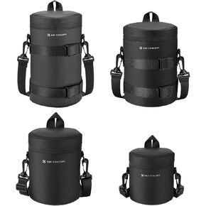 K&F Concept Camera Lens Pouch Case, Waterproof Zipper Lens Protective Bag (Size：S+M+L+XL)