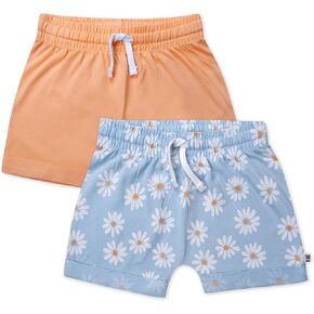 HonestBaby Cuffed Short 100% Organic Cotton for Infant Baby and Toddler Girls