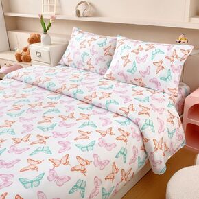 MICORAL Kids Twin Sheet Set Wild Animal, 3 Pieces Sheets for Boys & Girls, Soft Printed Microfiber Bed Sheets, Deep Pocket Cozy Toddler Bedding Set