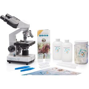 Professional Microscope Kit for Fecal Egg Count, by Eggzamin. Binocular Microscope and Accessories to Test Your Livestock for Parasites. Step by Step Instructions.