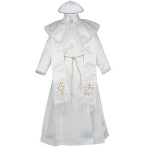 Baby Boy Christening Baptism Gown Gold Outfit Dove Cross Church Hat 0-30M