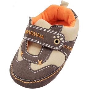 Carter's Infant Boys Brown & Orange Loafers Baby Shoes Slip-On